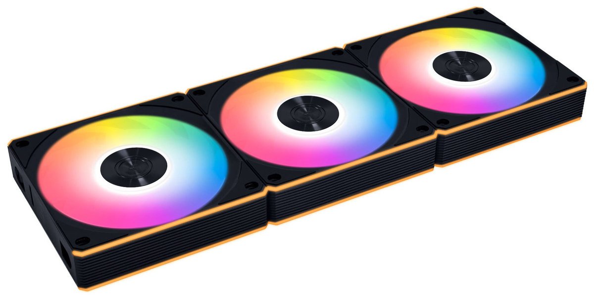 Wentylator Lian Li Uni Fan Cl Wireless Argb Pwm Reverse Blade 120Mm Black 3 Sztuki I Kontroler (12Rcl1W3B)