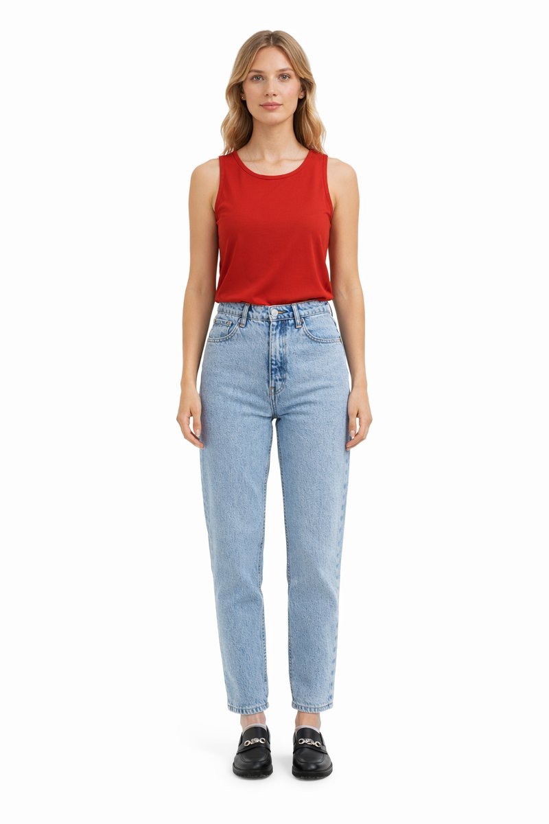 TOMMY JEANS JEANSY MOM JEANS WYSOKI STAN JASNY DENIM 31/32 I4A