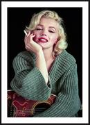 Plakaty - Poster Story, Plakat, Marilyn Monroe z Gitarą i Papierosem, wymiary 50 x 70 cm - miniaturka - grafika 1