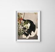 Plakaty - Plakat do pokoju Kot krąży wokół pomidora Takahashi Shotei - miniaturka - grafika 1