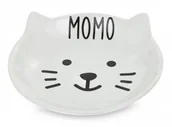 Miski dla kotów - BARRY KING Talerz ceramiczny dla kota w kształcie pyszczka kota 11,5 cm - biała - miniaturka - grafika 1