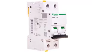 Schneider Electric Wyłącznik nadprądowy iC60N 2P C50 6kA A9F04250 - Bezpieczniki elektryczne - miniaturka - grafika 1