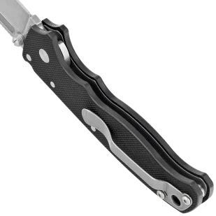 Nóż składany Demko AD20.5 Clip Point Black Peel Ply G10, Stonewashed D2 by Andrew Demko (205-D2-BLKPPG10-CP) - Noże - miniaturka - grafika 5