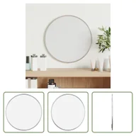 Lustra - The Living Store Lustro ścienne srebrne okrągłe Ø 30 cm - miniaturka - grafika 1