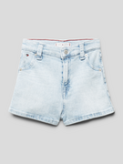 Spodnie i spodenki dla dziewczynek - Szorty jeansowe z detalami z logo - miniaturka - grafika 1