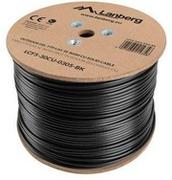 Kable miedziane - LANBERG Kabel FTP Kat.5E CU 305m drut outdoor żelowany (LCF5-30CU-0305-BK) - miniaturka - grafika 1
