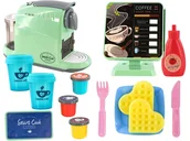 Zabawy w naśladowanie dorosłych - EKSPRES DO KAWY Kawiarnia Dla Dzieci Kapsułki Akcesoria AGD światło dźwięk - miniaturka - grafika 1