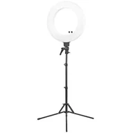 Lampy kosmetyczne - ACTIVESHOP LAMPA PIERŚCIENIOWA RING LIGHT 18" 48W LED BIAŁA + STATYW - miniaturka - grafika 1