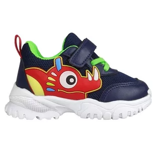 Buty Sportowe Dziecięce Z Dinozaurem Granatowe Modne Stylowe Chłopięce Wygodne Lekkie Sneakersy 21 - Buty dla chłopców - miniaturka - grafika 1