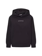 Bluzy dla chłopców - Chłopięca bluza z kapturem TOM TAILOR z napisem, 29476-węgiel szary, 152 - miniaturka - grafika 1