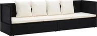 Sofy ogrodowe - Elior Czarna kanapa ogrodowa z poduszkami - Kamara - miniaturka - grafika 1