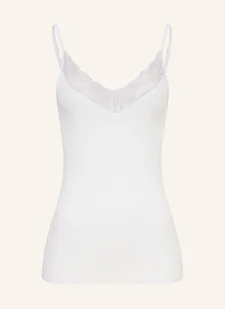 Hanro Top Cotton Delight blau - Koszulki i topy damskie - miniaturka - grafika 1