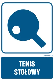 RD001 TENIS STOŁOWY, FN - FOLIA SAMOPRZYLEPNA; (250X375MM) - Systemy ekspozycyjne i znaki informacyjne - miniaturka - grafika 1