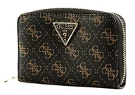 Portfele - GUESS Women Laurel SLG Medium Zip Around Wallet, Brązowe logo, jeden rozmiar - miniaturka - grafika 1