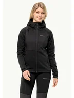 Kurtki i kamizelki sportowe damskie - Jack Wolfskin Kurtka funkcyjna "Alpgrat Pro" w kolorze czarnym - miniaturka - grafika 1