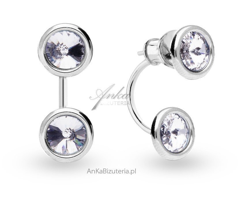 ankabizuteria.pl Kolczyki srebrne Swarovski GAVIA Podusznice w kolo