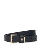 Paski - Tommy Hilfiger Pasek Damski Th Square 2.5 Mono Go AW0AW17974 Granatowy - miniaturka - grafika 1