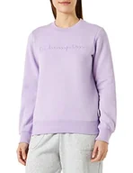Bluzy damskie - Champion Damska bluza z okrągłym dekoltem Legacy American Classics Powerblend z logo polarowym, lawenda, M - miniaturka - grafika 1