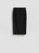 Spódnice - Reserved - Spódnica midi z paskiem - czarny - miniaturka - grafika 1