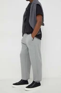 Spodnie męskie - G-Star Raw spodnie dresowe bawełniane kolor szary melanżowe - miniaturka - grafika 1