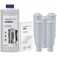Akcesoria i części do ekspresów do kawy - Aquafloow Tabletki odtłuszczające + odkamieniacz do ekspresu 1l + 5x filtr do Nivona - zamiennik - miniaturka - grafika 1