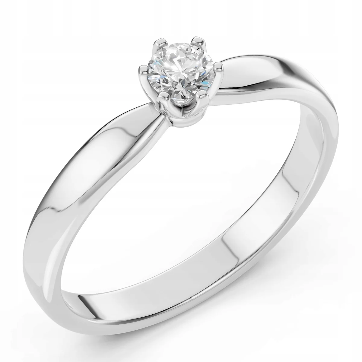 ZŁOTY PIERŚCIONEK ZARĘCZYNOWY 585 Z DIAMENTEM BRYLANTEM 0,2CT LAB ESSYA
