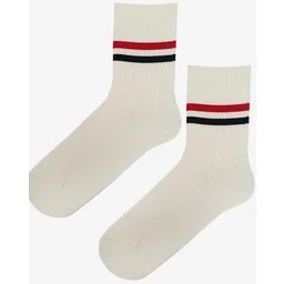 Skarpetki męskie z wiskozą w sportowym stylu off white Striped Stripe Marilyn - Skarpetki męskie - miniaturka - grafika 1