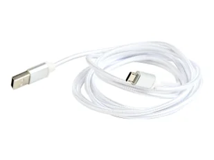 Gembird Kabel Micro USB oplot tekstylny/1.8m/srebrny (CCB-MUSB2B-AMBM-6-S) - Kable komputerowe i do monitorów - miniaturka - grafika 5