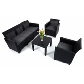 Meble ogrodowe - Allibert Meble ogrodowe marie 3 zestaw 2w1 : kolor - grafit/szary BK-014747 - miniaturka - grafika 1