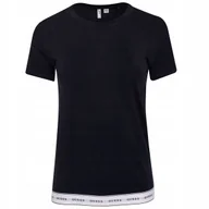 Koszulki i topy damskie - Guess Koszulka Damska T-shirt Carrie Czarna R. M - miniaturka - grafika 1