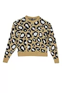 Swetry damskie - DeFacto Sweter normalny krój dla kobiet - sweter z golfem na topy damski (beżowy, XL), beżowy, XL - miniaturka - grafika 1