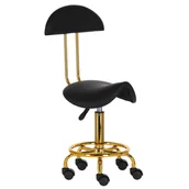 Krzesła i taborety kosmetyczne - Taboret kosmetyczny fryzjerski z oparciem hoker siodło SPA mobilny Calissimo - miniaturka - grafika 1