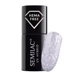 Lakiery hybrydowe - Semilac Flash, lakier hybrydowy, 461 Hollywood Silver, 7ml - miniaturka - grafika 1