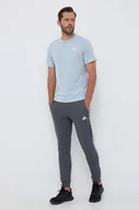 Spodnie męskie - adidas spodnie dresowe kolor szary z aplikacją - miniaturka - grafika 1