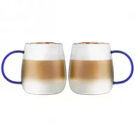 Szklanki - Vialli Design Komplet szklanek z niebieskim uchem Bolla 1135 2 x 400 ml - miniaturka - grafika 1