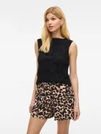 Spodenki damskie - Vila Szorty "Leoa" w kolorze brązowo-beżowym - miniaturka - grafika 1