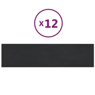Lumarko Panele ścienne, 12 szt., czarne, 60x15 cm, aksamit, 1,08 m²! - Panele ścienne i boazeria - miniaturka - grafika 3