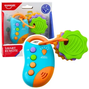 Klucze Do Auta Pilot Interaktywny Z Gryzakami Dla Malucha Światła Dźwięki LEAN Toys - Gryzaki dla dzieci - miniaturka - grafika 1