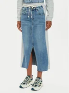 Spódnice - Desigual Spódnica jeansowa Pekin 24WWFD06 Niebieski Regular Fit - miniaturka - grafika 1