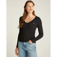 Bluzki damskie - Tommy Jeans Bluzka ESSENTIAL | Slim Fit - miniaturka - grafika 1