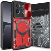 Etui i futerały do telefonów - ETUI EXOGUARD RINGSHIELD + SZKŁO - XIAOMI POCO X6 PRO 5G - PANCERNE CASE OBUDOWA FUTERAŁ RING - miniaturka - grafika 1