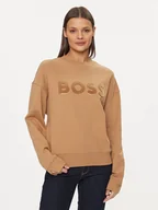 Bluzy damskie - Boss Bluza Econa 50508499 Beżowy Relaxed Fit - BOSS - miniaturka - grafika 1