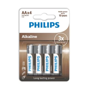 Philips LR6A4B/10 bateria do użytku domowego Jednorazowa bateria AA Alkaliczny - Baterie i akcesoria - miniaturka - grafika 1