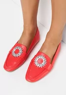 Mokasyny damskie - Czerwone Mokasyny Nanuli - miniaturka - grafika 1