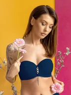 Biustonosze - Granatowy Biustonosz od stroju kąpielowego CALIFORNIA Balconette MHM - Tono - miniaturka - grafika 1