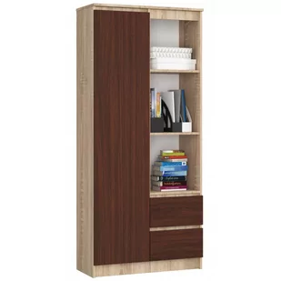 REGAŁ BIUROWY R 80 cm CLP R11 SONOMA / WENGE - Regały biurowe - miniaturka - grafika 1