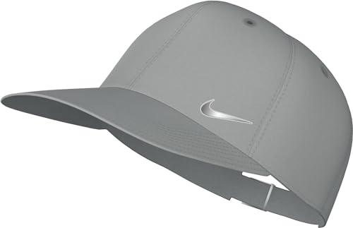 Nike Unisex regulowana czapka U Nk Df Club Cap U Cb Mtswsh L, Lt Smoke Grey/Metallic Silver, FB5372-077, L/XL