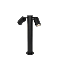 Lampy ogrodowe - QAZQA Stojąca lampa zewnętrzna czarna 45 cm IP44 regulowana - Duo - miniaturka - grafika 1