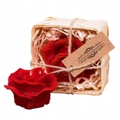 Świece - Świeca z wosku pszczelego róża czerwona - miniaturka - grafika 1