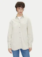 Koszule damskie - Pepe Jeans Koszula jeansowa PL304963 Écru Oversize - miniaturka - grafika 1